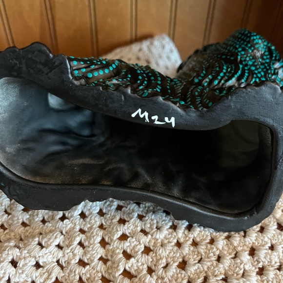 Handpainted Dot Painted Shih Tzu Dog Figure Ceramic Upcycle - Picture 3 of 4